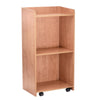AdirOffice Wood Mobile Presentation Lectern Speaker Stand with Shelves, 22.44 x 16.53 x 45.98, Medium Oak Freestanding Lecterns - Office Ready