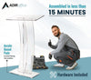 AdirOffice Acrylic Slanted Podium Lectern Speaker Stand, 26.75 x 12.5 x 47, Clear Freestanding Lecterns - Office Ready