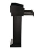 AdirOffice Wood Stand-Up Podium Lectern Speaker Stand with Drawer and Storage Area, 27.55 x 14 x 43.3, Black Freestanding Lecterns - Office Ready