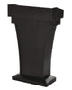 AdirOffice Wood Stand-Up Podium Lectern Speaker Stand with Drawer and Storage Area, 27.55 x 14 x 43.3, Black Freestanding Lecterns - Office Ready