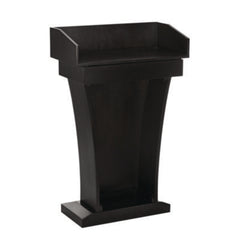 AdirOffice Wood Stand-Up Podium Lectern Speaker Stand with Drawer and Storage Area, 27.55 x 14 x 43.3, Black