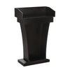 AdirOffice Wood Stand-Up Podium Lectern Speaker Stand with Drawer and Storage Area, 27.55 x 14 x 43.3, Black Freestanding Lecterns - Office Ready