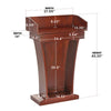 AdirOffice Wood Stand-Up Podium Lectern Speaker Stand with Drawer and Storage Area, 27.55 x 14 x 43.3, Cherry Freestanding Lecterns - Office Ready