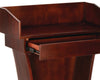 AdirOffice Wood Stand-Up Podium Lectern Speaker Stand with Drawer and Storage Area, 27.55 x 14 x 43.3, Cherry Freestanding Lecterns - Office Ready