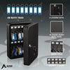 AdirOffice Steel Secure Key Cabinet with Key Lock, 48-Key, 7.1 x 3.1 x 10, Stainless Steel 304, Black Key Cabinets - Office Ready