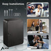 AdirOffice Steel Secure Key Cabinet with Key Lock, 48-Key, 7.1 x 3.1 x 10, Stainless Steel 304, Black Key Cabinets - Office Ready