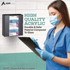 AdirMed Acrylic Glove Dispenser, Double Box Capacity, 10.2 x 3.5 x 10.8, Black Multi-Box Glove Dispensers - Office Ready