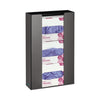 AdirMed Acrylic Glove Dispenser, Triple Box Capacity, 10.2 x 3.5 x 16.1, Black Multi-Box Glove Dispensers - Office Ready