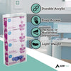 AdirMed Acrylic Glove Dispenser, Quad Box Capacity, 10.2 x 3.5 x 21.1, Clear Multi-Box Glove Dispensers - Office Ready