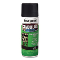 Rust-Oleum® Camouflage Spray Paint, Flat Black, 12 oz Aerosol Can Specialty Paints & Primers - Office Ready