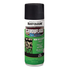 Rust-Oleum® Camouflage Spray Paint, Flat Black, 12 oz Aerosol Can