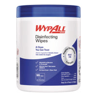 WypAll® Disinfecting Wipes, 1-Ply, 5.16 x 8.5, Fresh Scent, White, 185 Sheets/Canister, 3 Canisters/Carton Cleaner/Detergent Wet Wipes - Office Ready