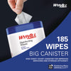 WypAll® Disinfecting Wipes, 1-Ply, 5.16 x 8.5, Fresh Scent, White, 185 Sheets/Canister, 3 Canisters/Carton Cleaner/Detergent Wet Wipes - Office Ready