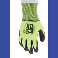 MCR™ Safety Cut Pro® 9277PU Gloves, X-Large, Black/Lime, Dozen Work Gloves, Cut Resistant - Office Ready