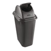 Rubbermaid® Commercial Rectangular Free-Swinging Lids, Black Swing-Top Waste Receptacle Lids - Office Ready