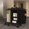 Suncast Commercial® Compact Standard Housekeeping Cart, Plastic, 1 Shelf, 23.25" x 53.18" x 46.57", Black Janitorial Carts - Office Ready