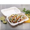 Dart® Hinged Lid Containers, Hoagie Container, 6.5 x 9 x 2.8, White, Plastic, 200/Carton Takeout Food Containers - Office Ready