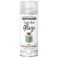 Rust-Oleum® Specialty Triple Thick Glaze Spray Paint, High Gloss Clear, 12 oz Aerosol Can, 6/Carton Specialty Paints & Primers - Office Ready
