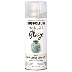 Rust-Oleum® Specialty Triple Thick Glaze Spray Paint, High Gloss Clear, 12 oz Aerosol Can, 6/Carton