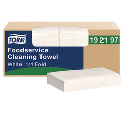 Tork® Foodservice Cleaning Towel, 1-Ply, 5 x 10.75, White, 150 Sheets/Carton