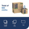 Tork® Low-Lint Cleaning Cloths, 1-Ply, 15 x 15, Blue, 240 Sheets, 4 Boxes/Carton Disposable Dry Wipes - Office Ready