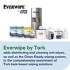 Tork® Disinfectant Wipe Jumbo Rolls, 1-Ply, 8 x 6, Lemon, White, 800 Sheets, 2/Carton Cleaner/Detergent Wet Wipes - Office Ready