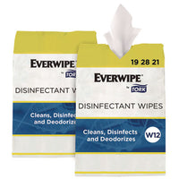 Tork® Disinfectant Wipe Jumbo Rolls, 1-Ply, 8 x 6, Lemon, White, 800 Sheets, 2/Carton Cleaner/Detergent Wet Wipes - Office Ready