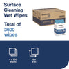 Tork® Surface Cleaning Wet Wipe, 1-Ply, 6 x 6, Lemon, White, 900 Sheets, 4/Carton Cleaner/Detergent Wet Wipes - Office Ready