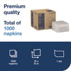 Tork® LinStyle Dinner Napkin, 1-Ply, 15 x 16, White, 1,000/Carton Dinner Napkins - Office Ready