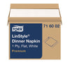 Tork® LinStyle Dinner Napkin, 1-Ply, 15 x 16, White, 1,000/Carton Dinner Napkins - Office Ready