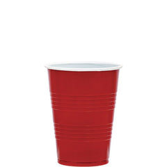 Dart® SOLO® Party Plastic Cold Drink Cups, 16 oz, Red, 24/Pack, 25 Packs/Carton