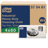 Tork® Industrial Heavy-Duty Cleaning Cloth, 1-Ply, 13.97 x, 4.25, Unscented, White, 60 Cloths, 4/Carton Shop Towels and Rags - Office Ready