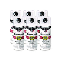 Rust-Oleum® Stops Rust 5-in-1 Spray Paint, Gloss White, 12 oz Aerosol Can, 6/Carton Specialty Paints & Primers - Office Ready