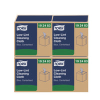 Tork® Low-Lint Cleaning Cloths, 1-Ply, 15 x 15, Blue, 240 Sheets, 4 Boxes/Carton Disposable Dry Wipes - Office Ready