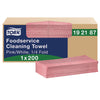 Tork® Foodservice Cleaning Towel, 1-Ply, 6 x 10.75, Pink, 200/Carton Disposable Dry Wipes - Office Ready