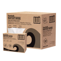 Boardwalk® Hydrospun Wipers, 1-Ply, 9.75 x 16.75, White, 126/Box, 10 Boxes/Carton Disposable Dry Wipes - Office Ready