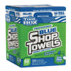 Sellars® TOOLBOX® Blue Shop Towels, 1-Ply, 10 x 12, Blue, 200 Sheets/Box, 4 Boxes/Carton Shop Towels and Rags - Office Ready