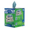 Sellars® TOOLBOX® Blue Shop Towels, 1-Ply, 10 x 12, Blue, 200 Sheets/Box, 4 Boxes/Carton Shop Towels and Rags - Office Ready