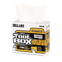 Sellars® TOOLBOX WaterWeave T700 Wipers, 1-Ply, 8.27 x 16.5, White, 100 Sheets/Box, 8 Boxes/Carton