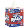 Sellars® TOOLBOX White Rags, 1-Ply, 9.8 x 12, White, 200 Sheets/Box, 6 Boxes/Carton Shop Towels and Rags - Office Ready