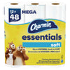 Charmin® Essentials Soft™ Bathroom Tissue, Septic Safe, 2-Ply, White, 330 Sheets/Roll, 12 Rolls/Pack, 4 Packs/Carton Regular Roll Bath Tissues - Office Ready