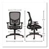 Alera® Hollins Ergonomic Mesh Swivel Task Chair, Supports Up to 275 lb, 18.57 to 22.54 Seat Height, Black Seat/Back, Black Base Office Chairs - Office Ready