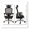 Alera® Minerva Ergonomic Mesh Swivel Task Chair, Supports Up to 275 lb, 17.24 to 20.98 Seat Height, Gray Seat/Back, Silver Base Office Chairs - Office Ready