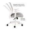 Alera® Wessex Ergonomic Fabric Mesh Swivel Task Chair, Supports Up to 275 lb, 17.09 to 20.83 Seat Height, Gray Seat/Back, White Base Office Chairs - Office Ready