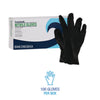 Boardwalk® Disposable General-Purpose Nitrile Gloves, Small, Black, 4.4 mil, 100/Box, 10 Boxes/Carton Disposable Work Gloves, Nitrile - Office Ready