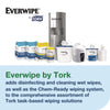 Tork® Light-Duty Surface Cleaning Wet Wipe, 1-Ply, 8 x 6, Unscented, White, 2,500 Sheets/Roll, 2 Rolls/Carton Cleaner/Detergent Wet Wipes - Office Ready