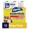 Charmin® Essentials Strong™ Bathroom Tissue, Septic Safe, 1-Ply, White, 429/Roll, 12 Rolls/Pack, 4 Packs/Carton Regular Roll Bath Tissues - Office Ready