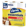 Charmin® Essentials Strong™ Bathroom Tissue, Septic Safe, 1-Ply, White, 429/Roll, 12 Rolls/Pack, 4 Packs/Carton Regular Roll Bath Tissues - Office Ready