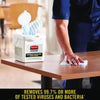 Rubbermaid® Commercial HYGEN™ Disposable Microfiber Cleaning Cloths, 12 x 12, White/Blue Stripe, 600/Carton Microfiber Cloths - Office Ready