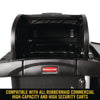 Rubbermaid® Commercial Locking Security Hood, 17.75w x 10.3h, Black Waste Receptacle Security Tops - Office Ready